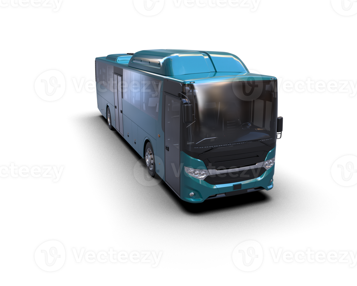 Realistic bus isolated on background. 3d rendering - illustration png