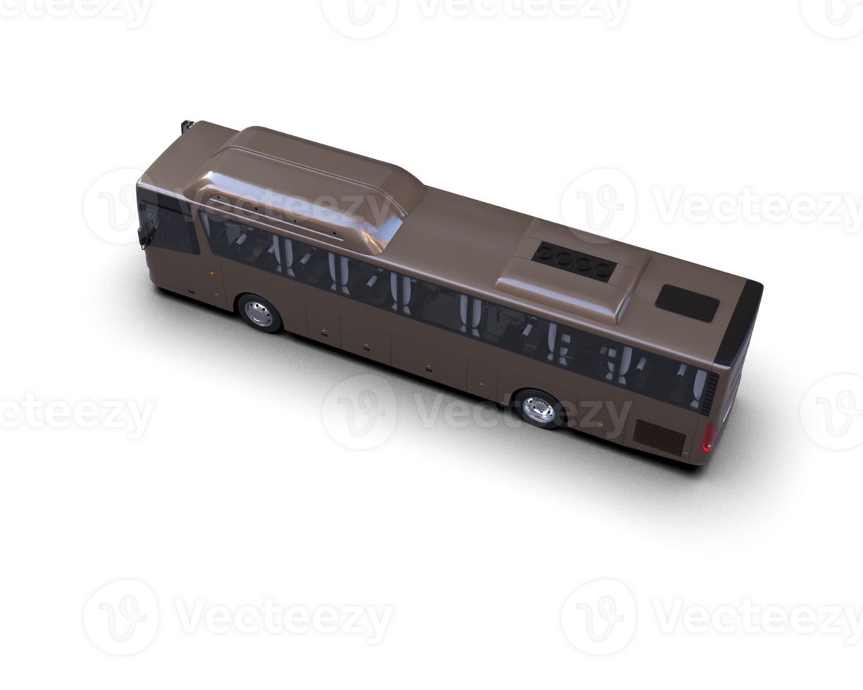 Realistic bus isolated on background. 3d rendering - illustration png
