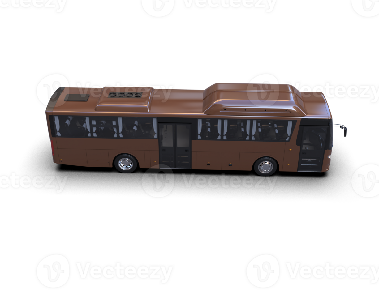 Realistic bus isolated on background. 3d rendering - illustration png