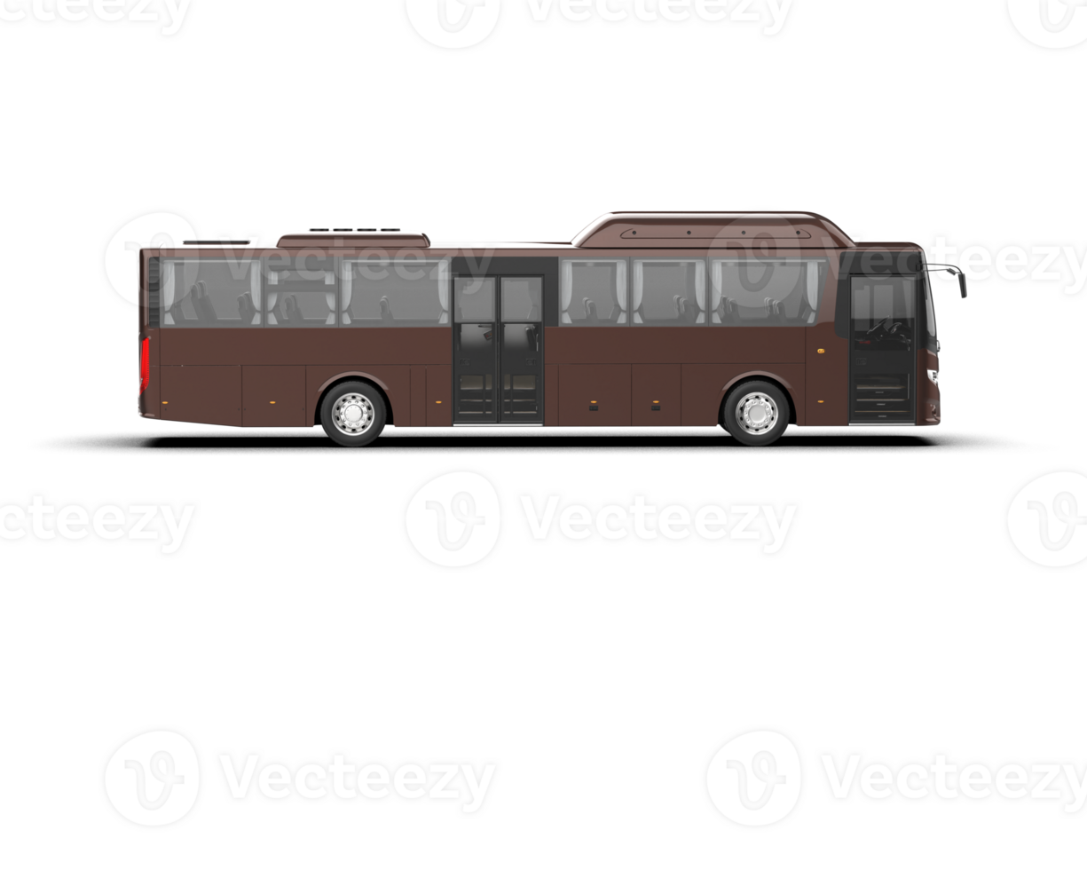 Realistic bus isolated on background. 3d rendering - illustration png