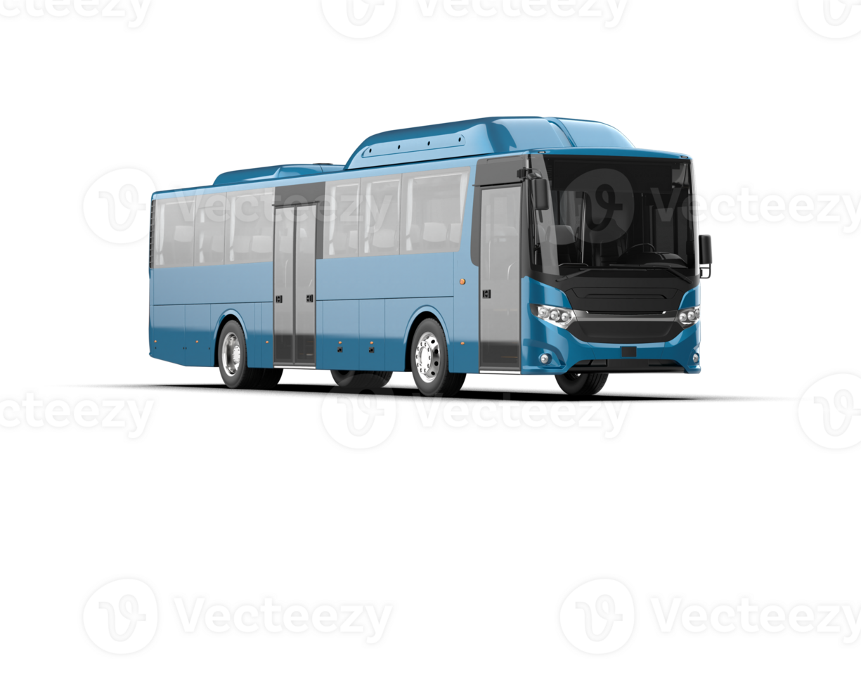 Realistic bus isolated on background. 3d rendering - illustration png