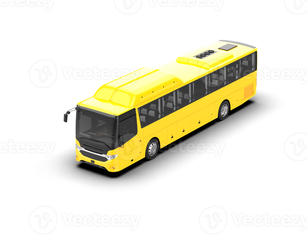 Realistic bus isolated on background. 3d rendering - illustration png