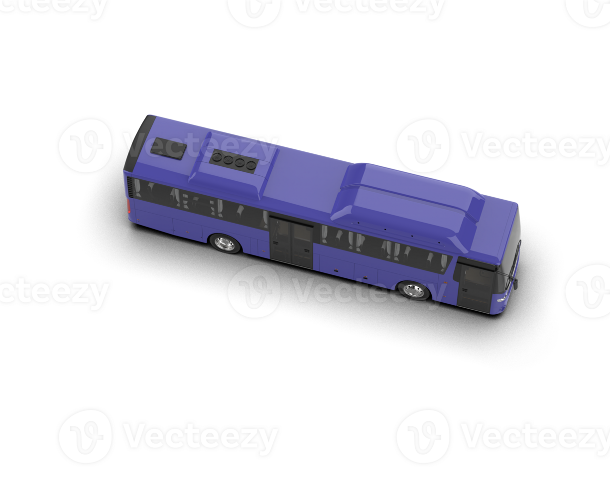 Realistic bus isolated on background. 3d rendering - illustration png