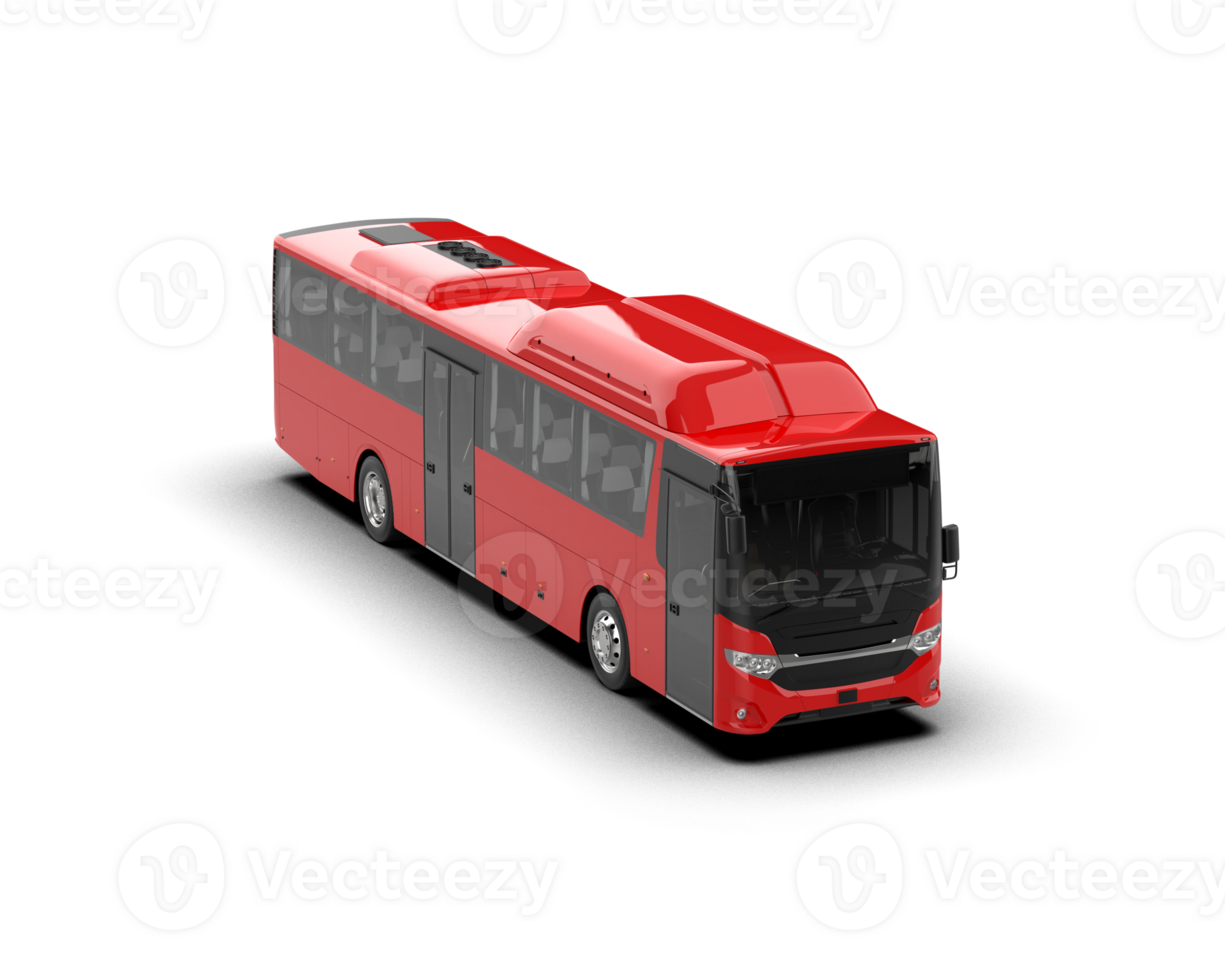 Realistic bus isolated on background. 3d rendering - illustration png