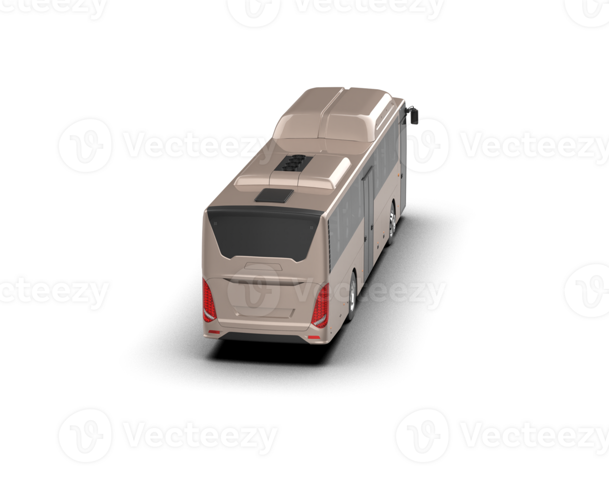Realistic bus isolated on background. 3d rendering - illustration png