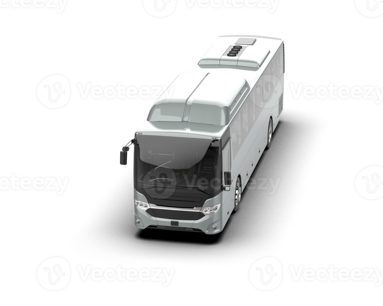 Realistic bus isolated on background. 3d rendering - illustration png