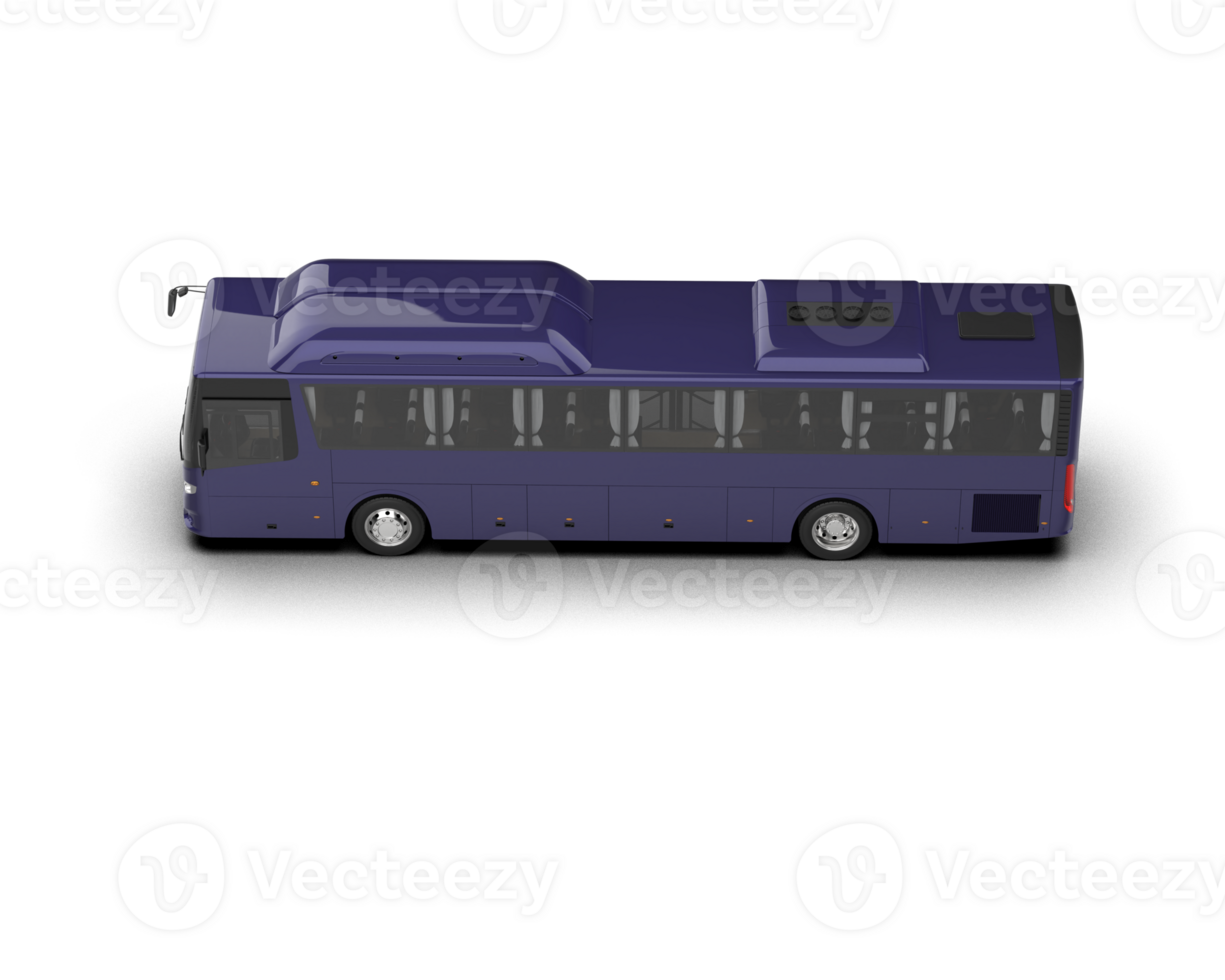 Realistic bus isolated on background. 3d rendering - illustration png