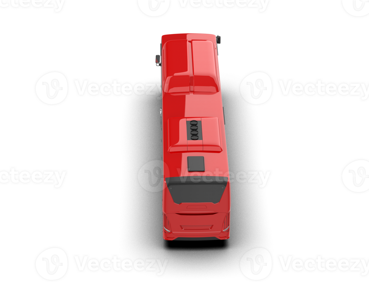 Realistic bus isolated on background. 3d rendering - illustration png
