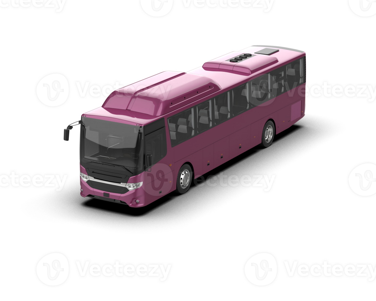 Realistic bus isolated on background. 3d rendering - illustration png