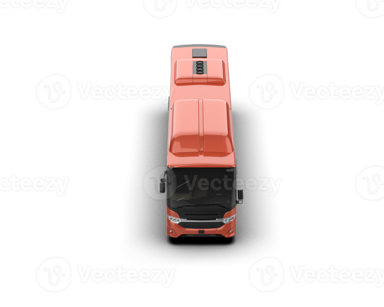 Realistic bus isolated on background. 3d rendering - illustration png