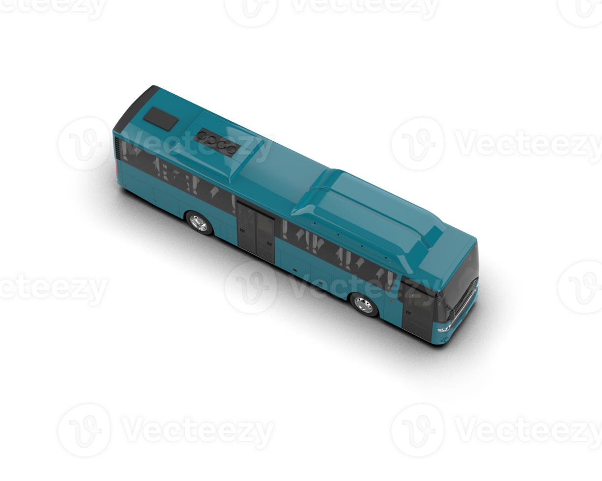 Realistic bus isolated on background. 3d rendering - illustration png