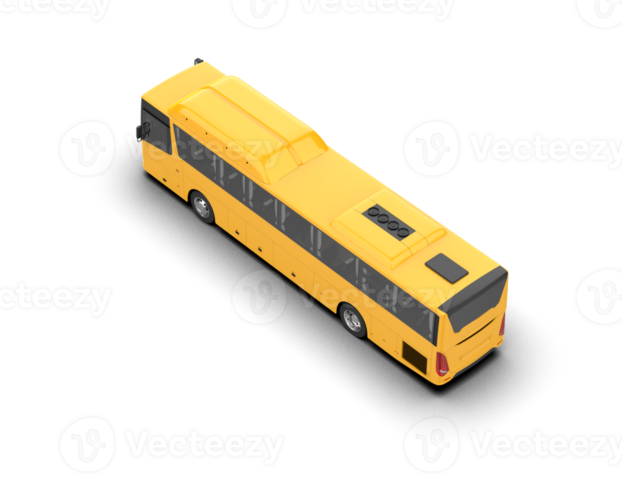 Realistic bus isolated on background. 3d rendering - illustration png
