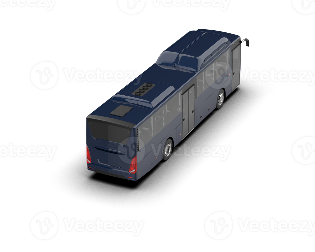 Realistic bus isolated on background. 3d rendering - illustration png