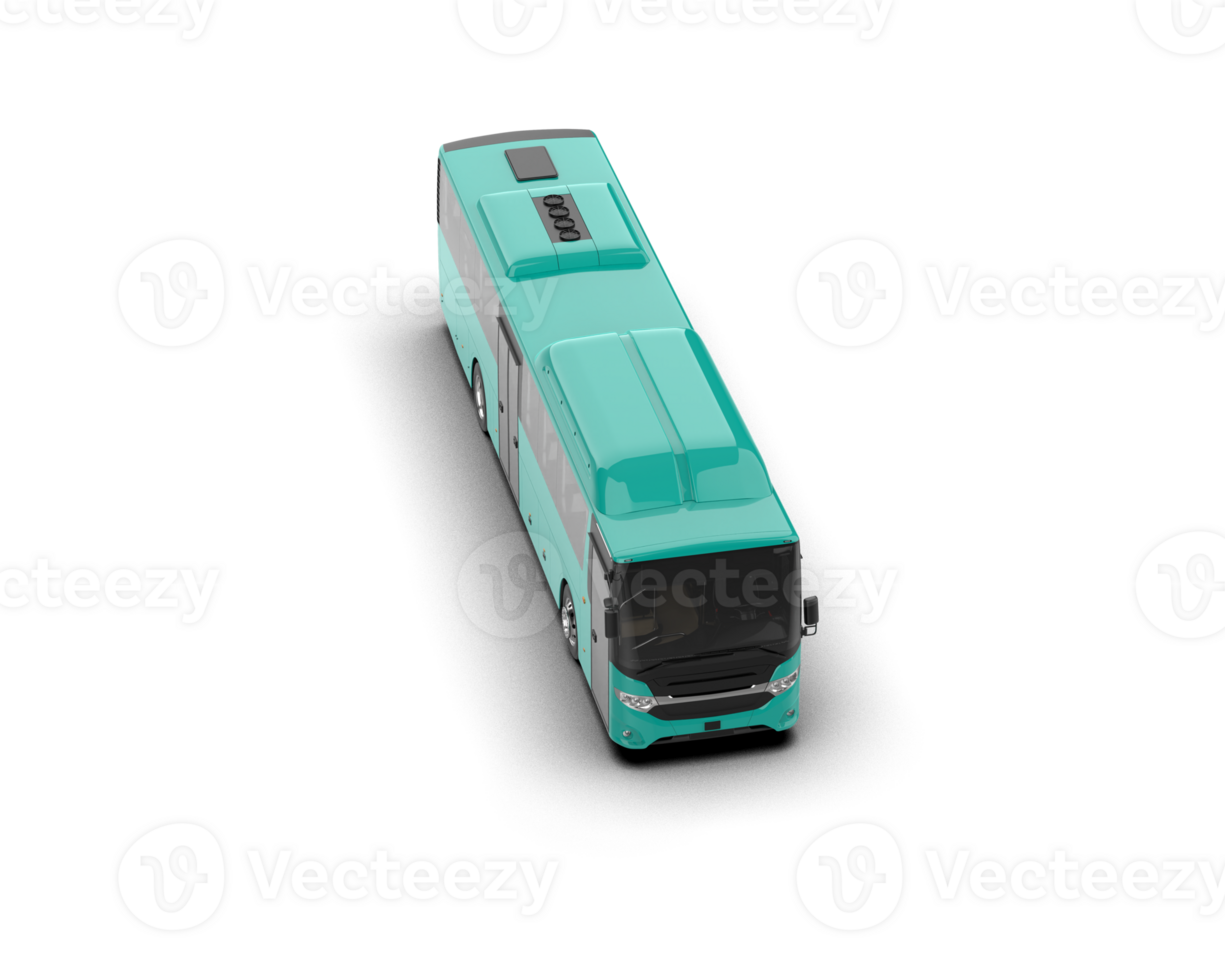 Realistic bus isolated on background. 3d rendering - illustration png