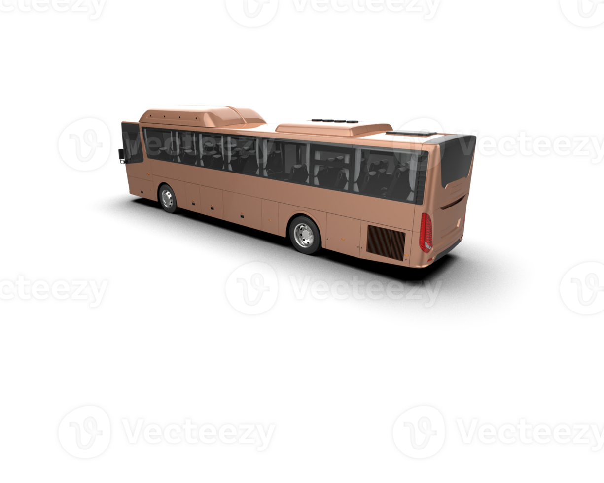 Realistic bus isolated on background. 3d rendering - illustration png