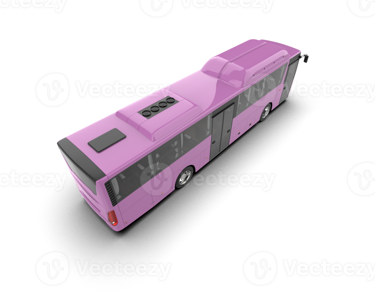 Realistic bus isolated on background. 3d rendering - illustration png