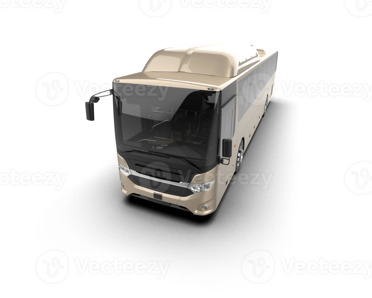 Realistic bus isolated on background. 3d rendering - illustration png