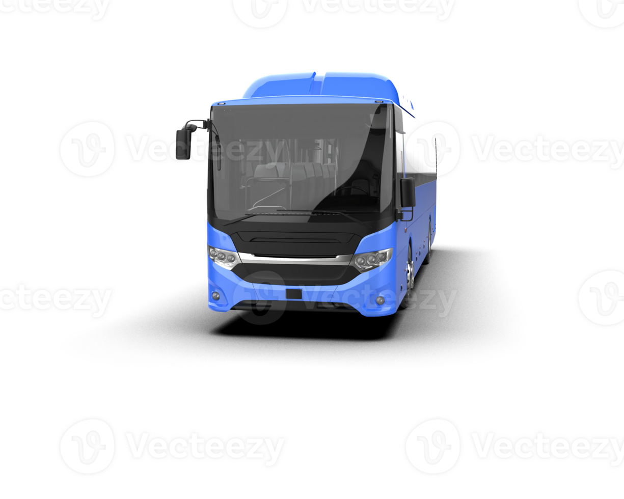 Realistic bus isolated on background. 3d rendering - illustration png