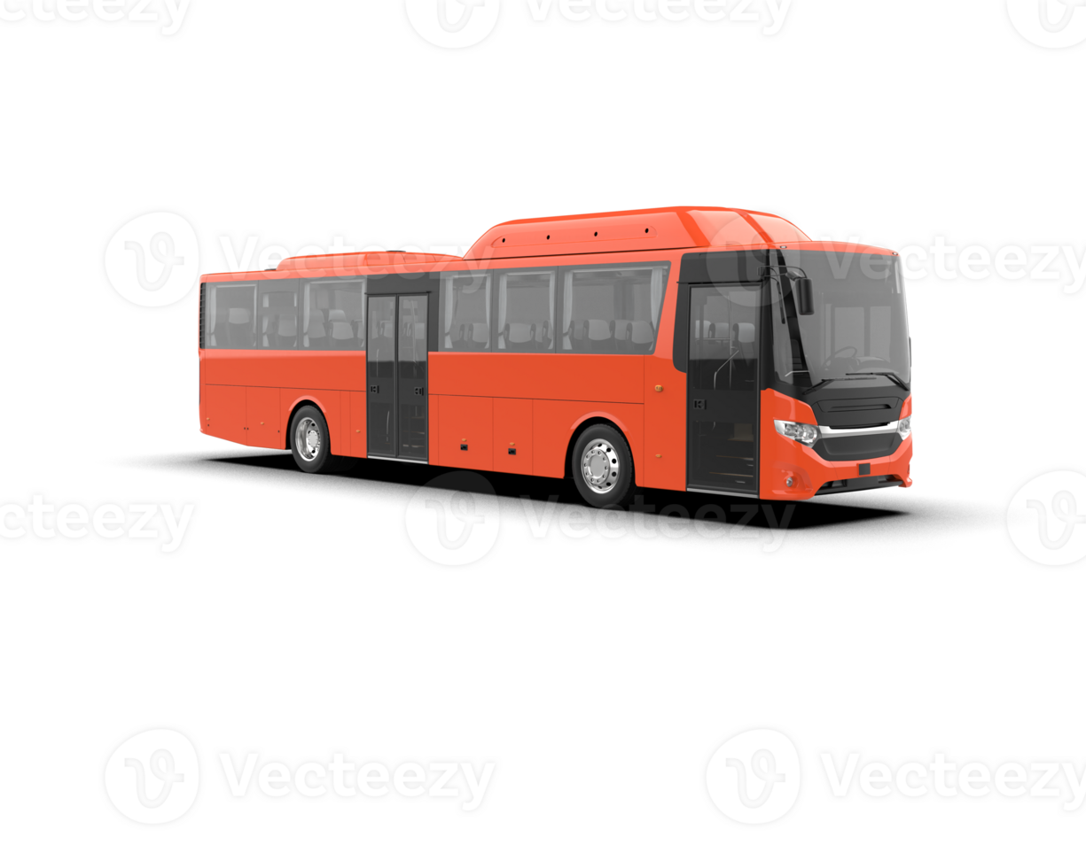 Realistic bus isolated on background. 3d rendering - illustration png