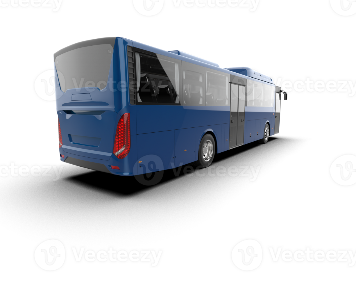 Realistic bus isolated on background. 3d rendering - illustration png