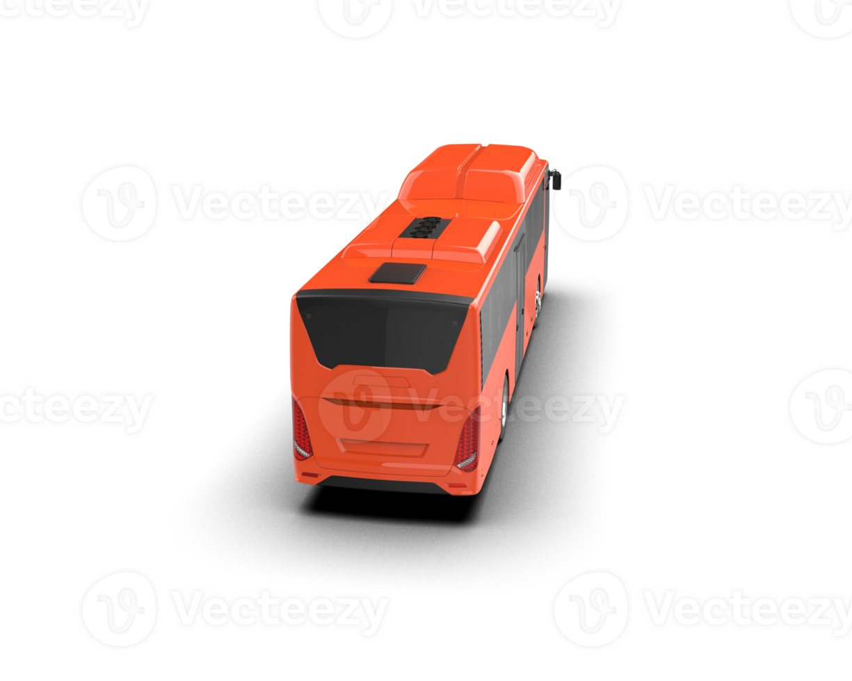 Realistic bus isolated on background. 3d rendering - illustration png