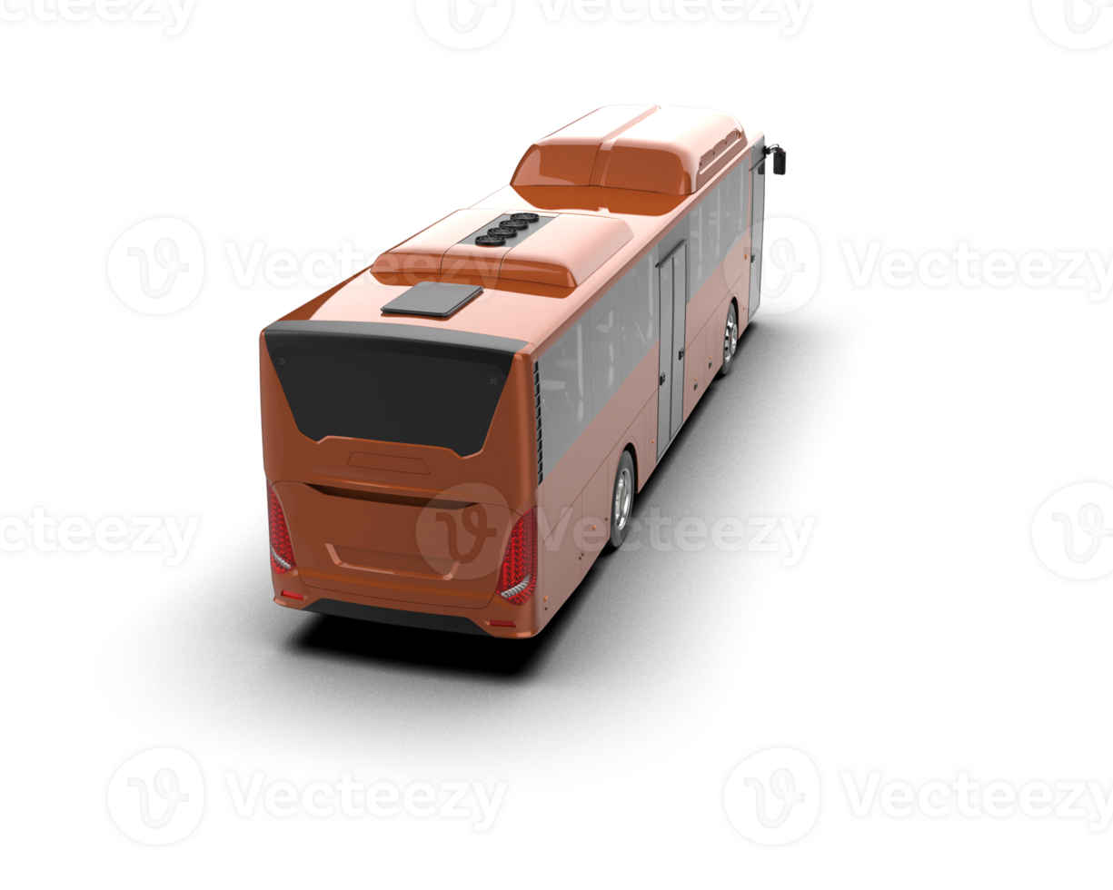 Realistic bus isolated on background. 3d rendering - illustration png