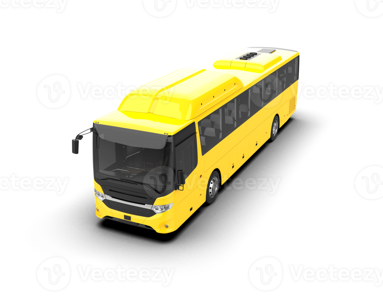 Realistic bus isolated on background. 3d rendering - illustration png