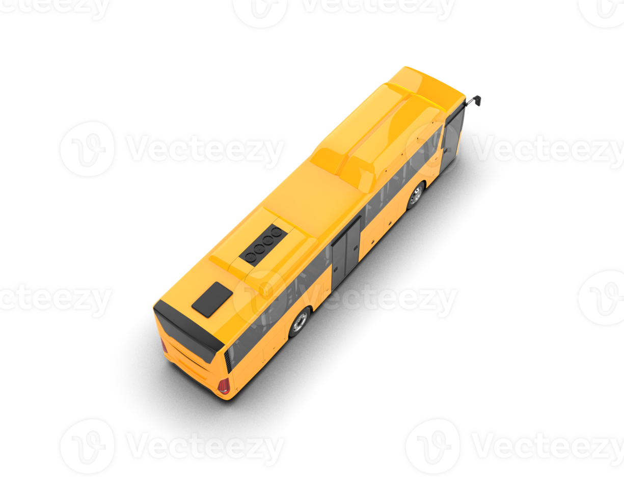 Realistic bus isolated on background. 3d rendering - illustration png