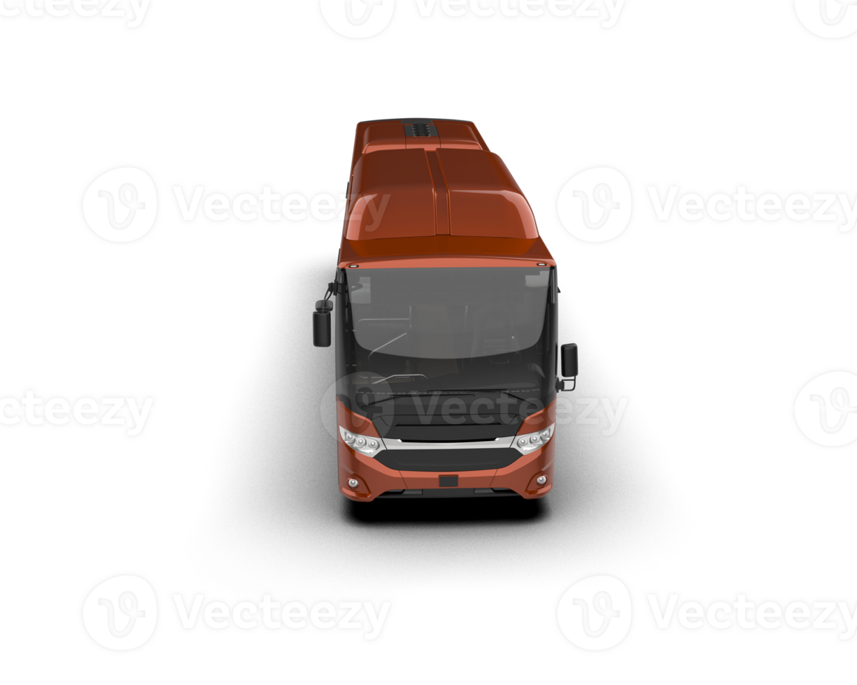 Realistic bus isolated on background. 3d rendering - illustration png