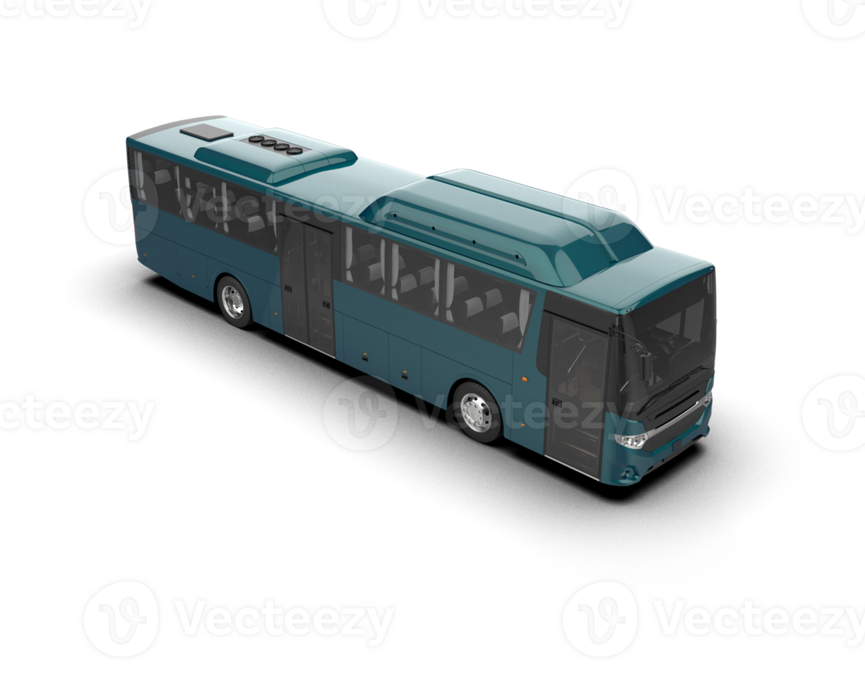 Realistic bus isolated on background. 3d rendering - illustration png