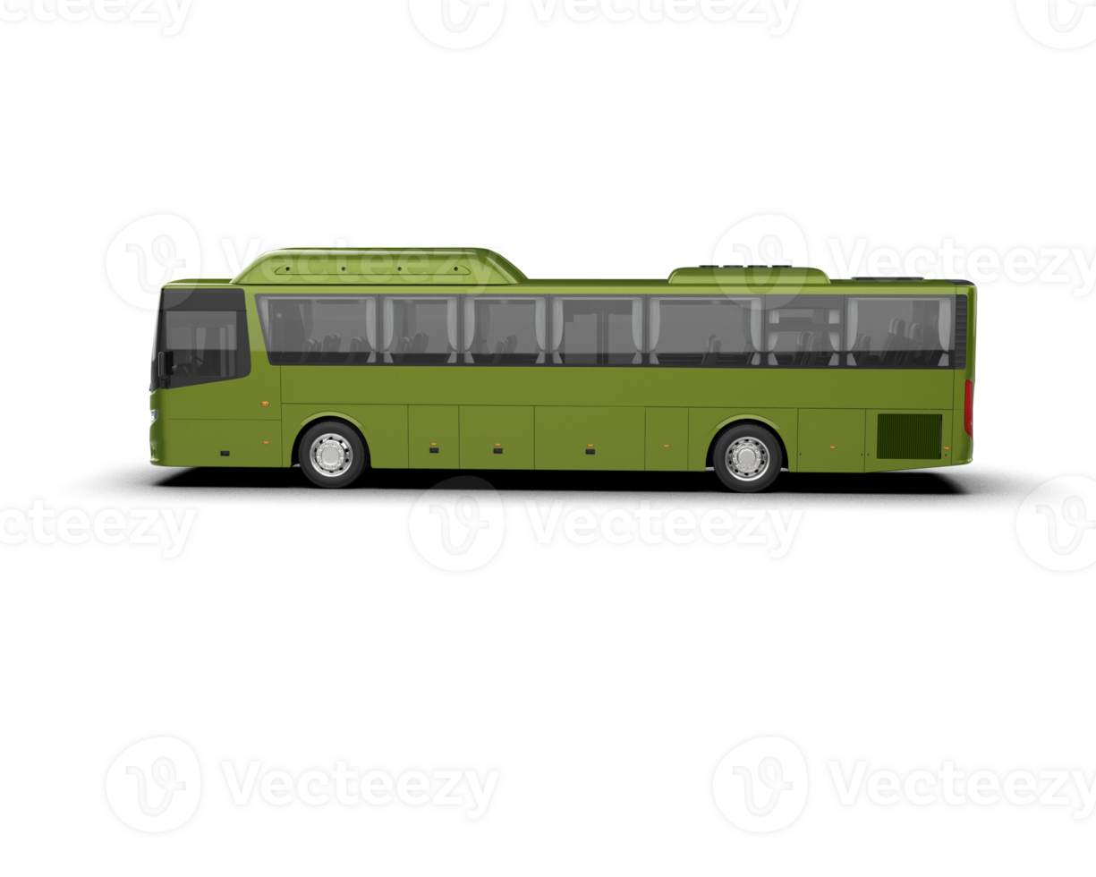 Realistic bus isolated on background. 3d rendering - illustration png