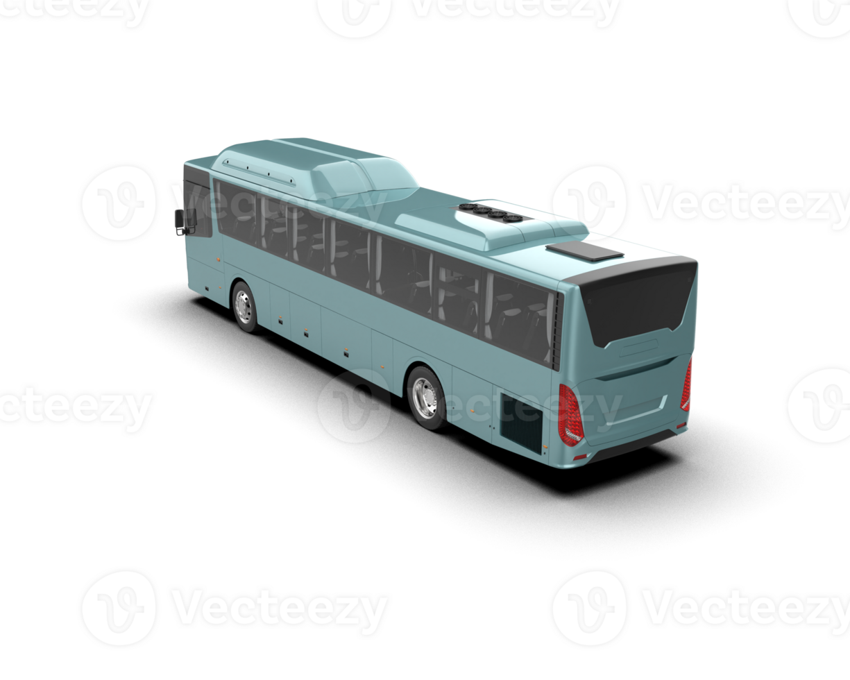 Realistic bus isolated on background. 3d rendering - illustration png