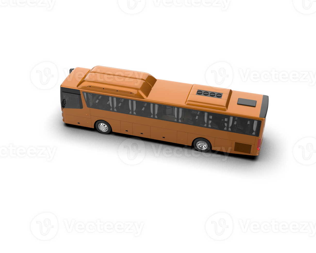 Realistic bus isolated on background. 3d rendering - illustration png