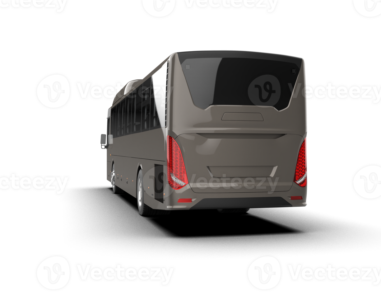 Realistic bus isolated on background. 3d rendering - illustration png