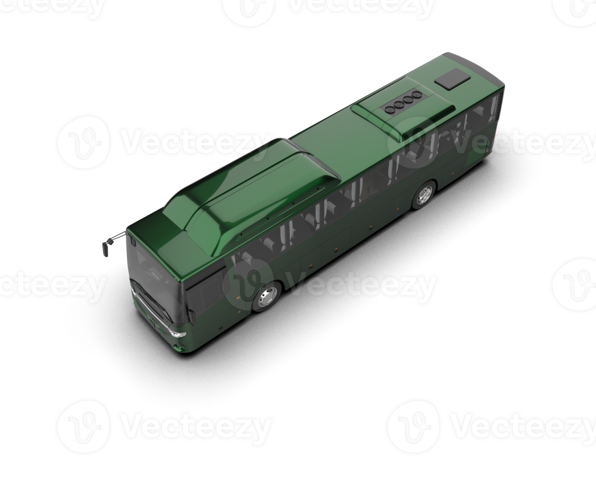 Realistic bus isolated on background. 3d rendering - illustration png