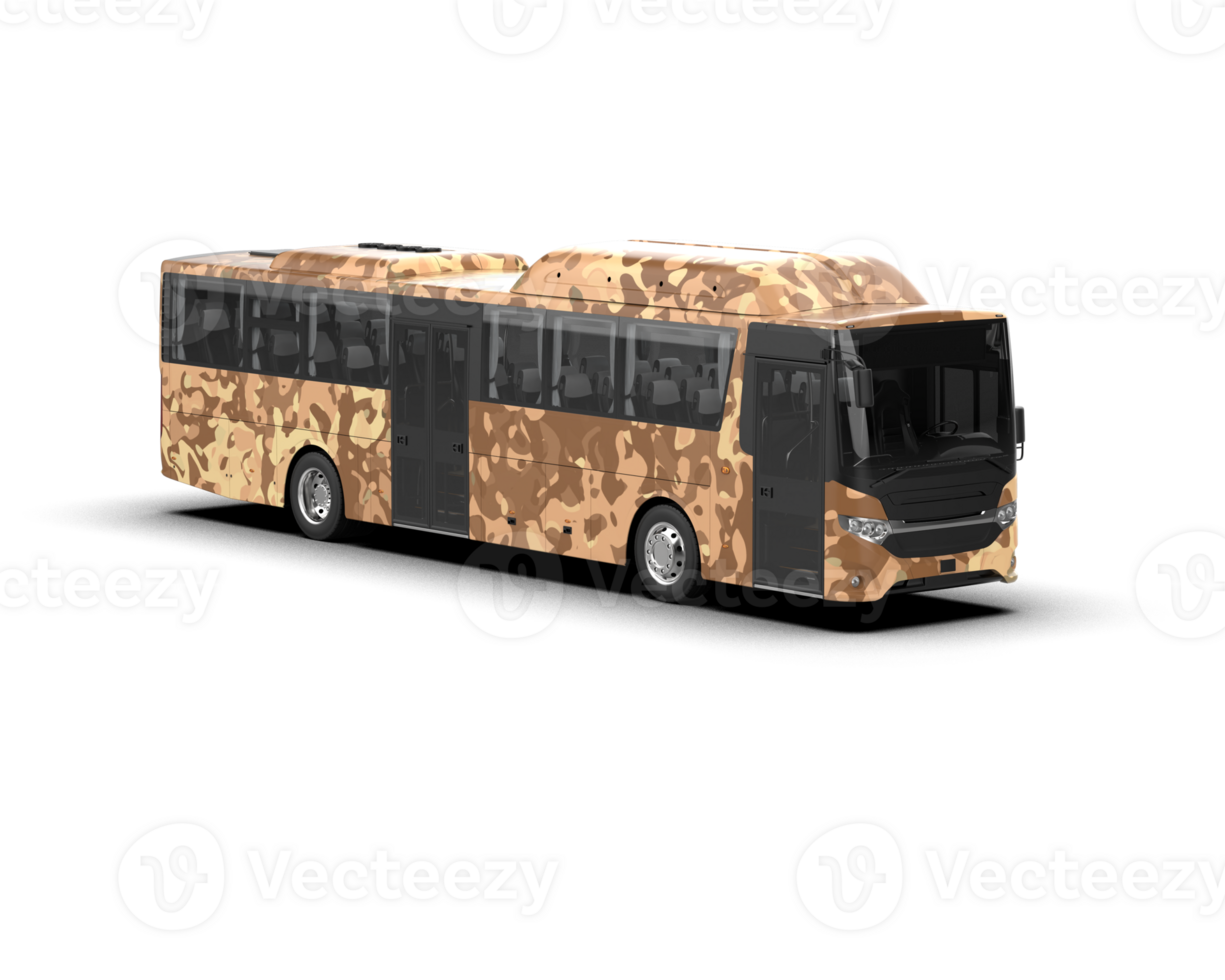 Realistic bus isolated on background. 3d rendering - illustration png