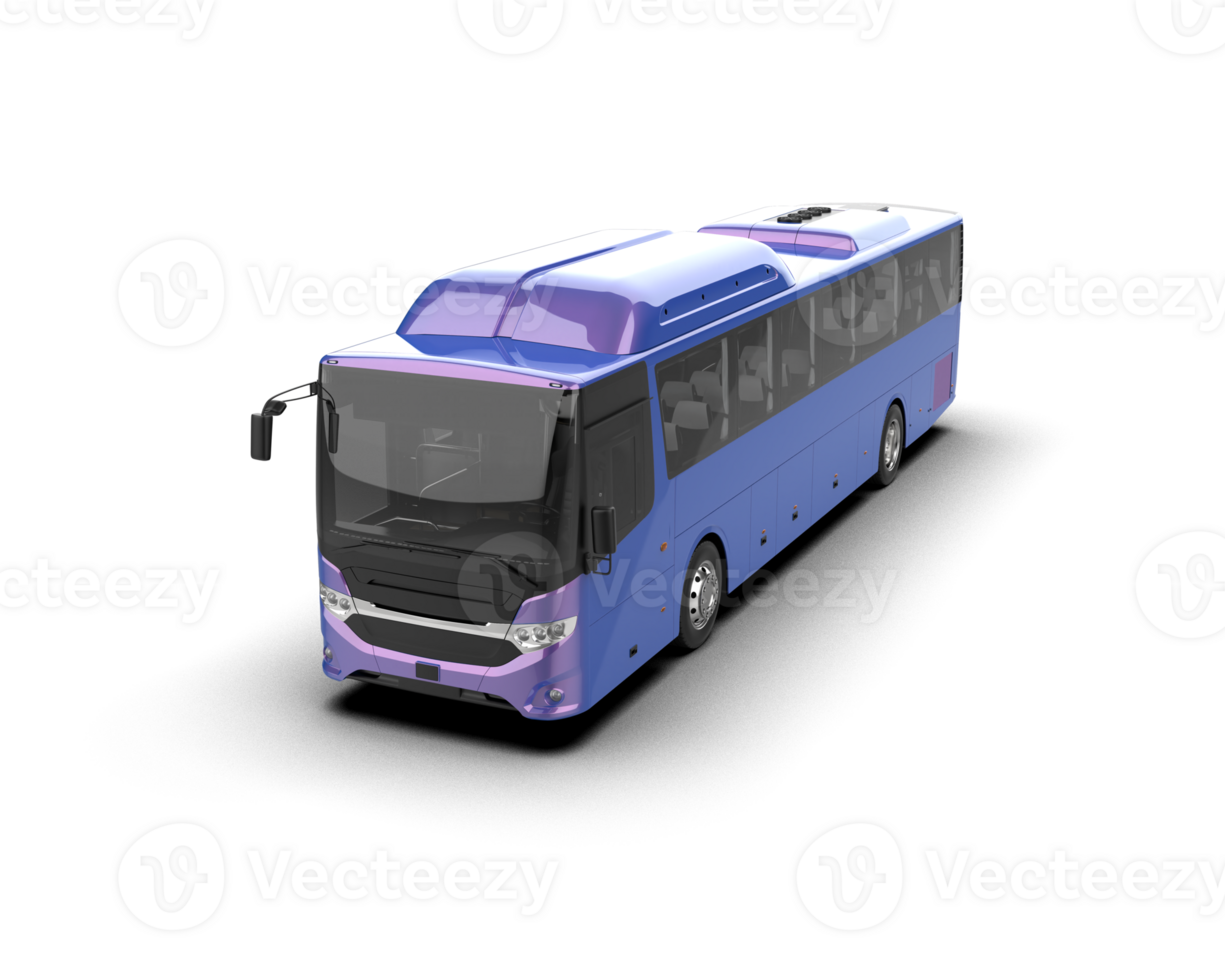 Realistic bus isolated on background. 3d rendering - illustration png