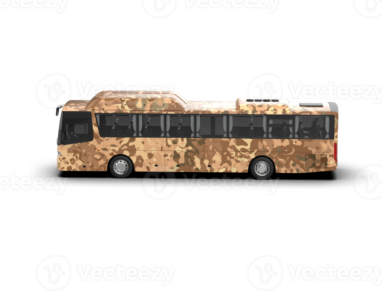Realistic bus isolated on background. 3d rendering - illustration png