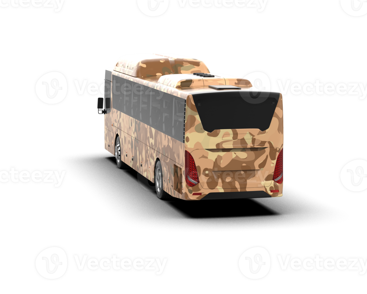 Realistic bus isolated on background. 3d rendering - illustration png