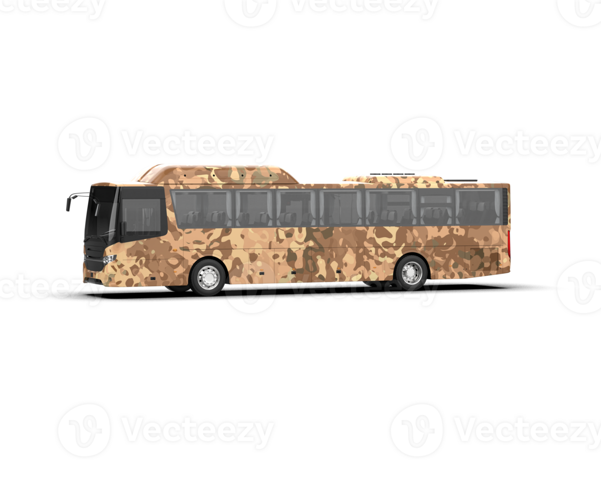 Realistic bus isolated on background. 3d rendering - illustration png