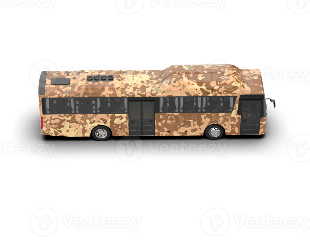 Realistic bus isolated on background. 3d rendering - illustration png