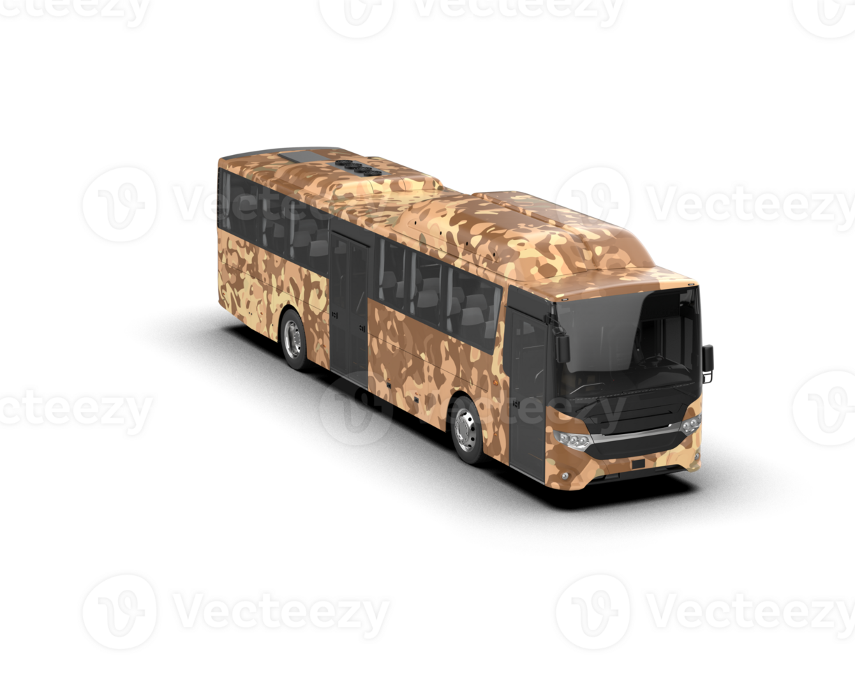 Realistic bus isolated on background. 3d rendering - illustration png