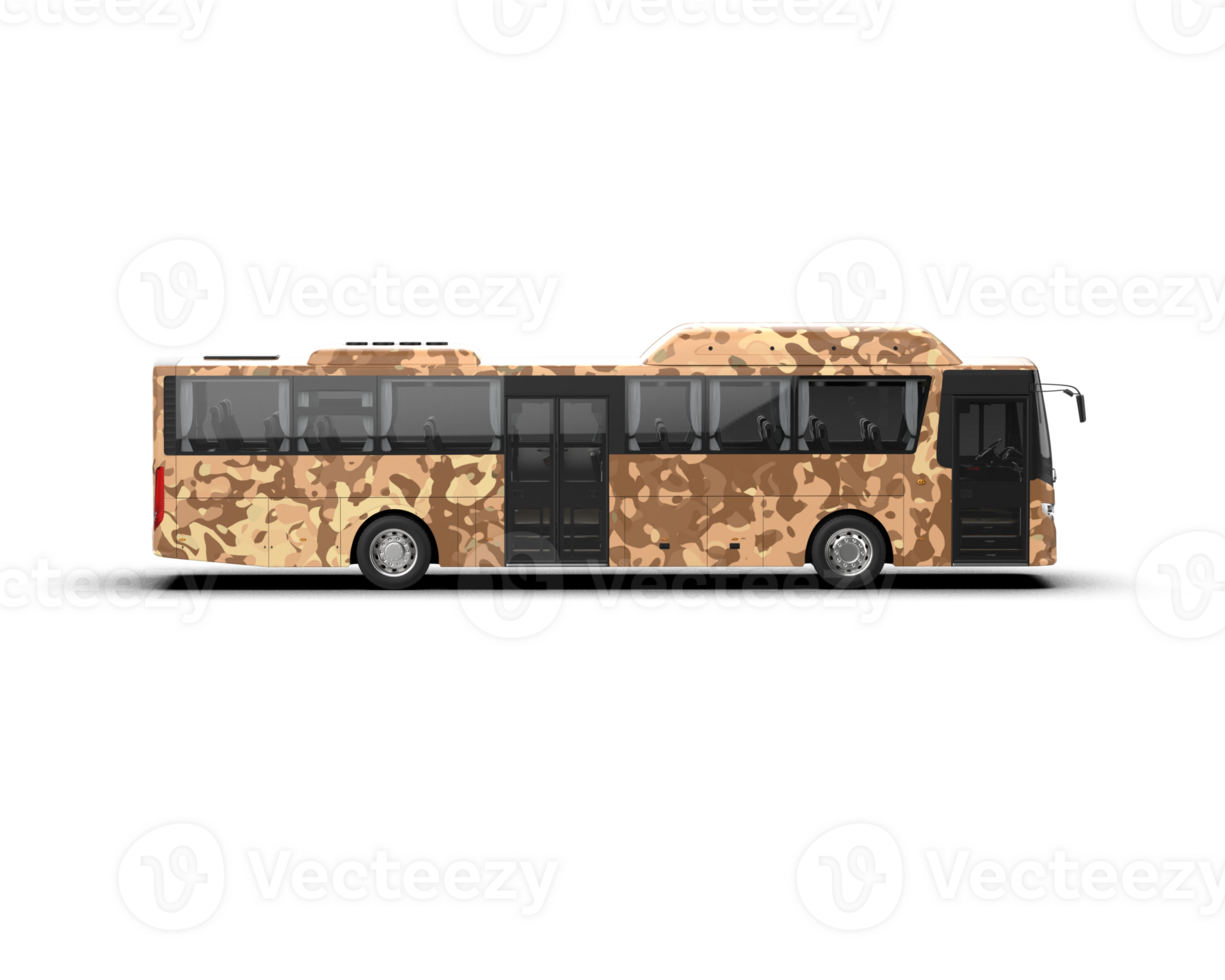 Realistic bus isolated on background. 3d rendering - illustration png