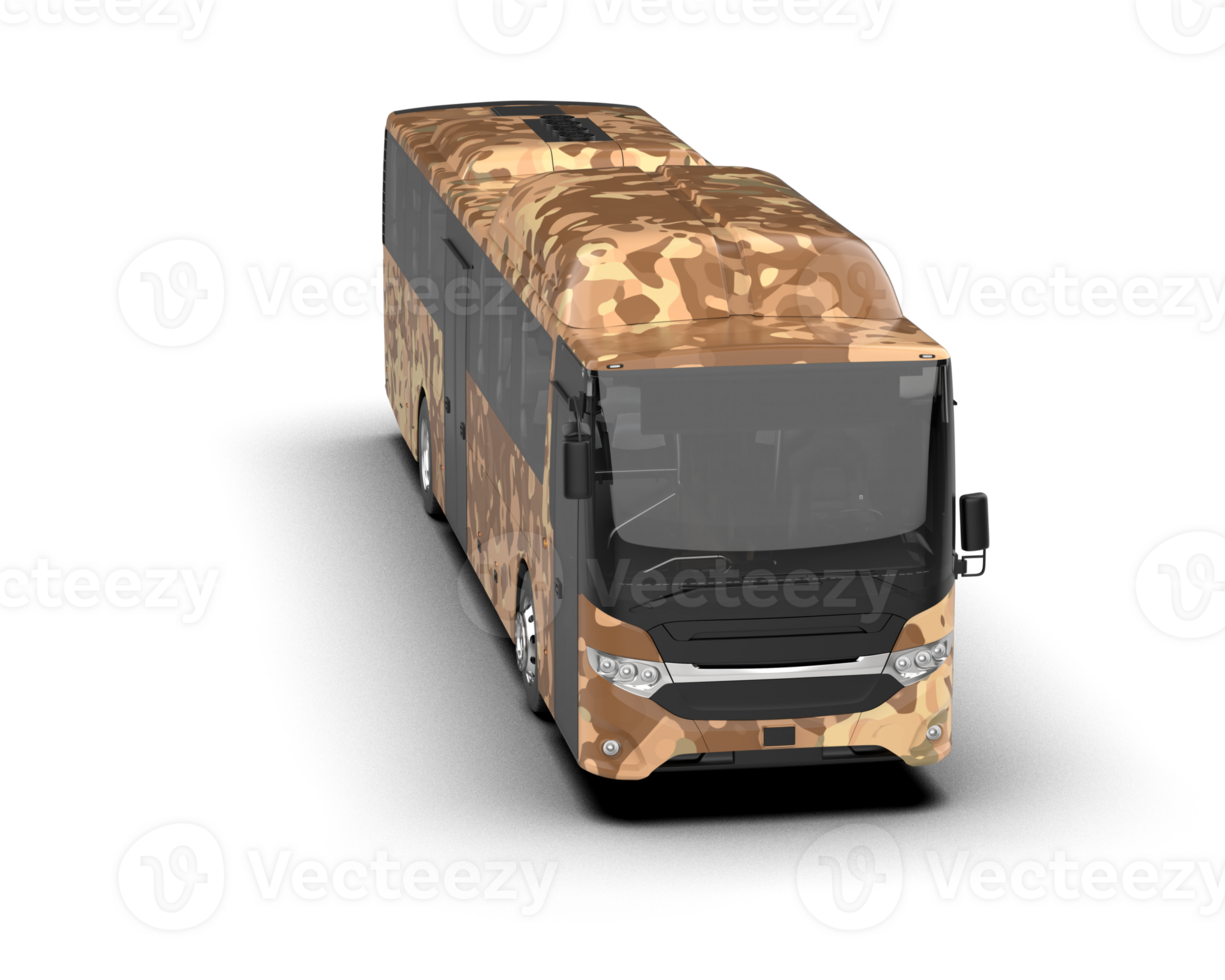 Realistic bus isolated on background. 3d rendering - illustration png