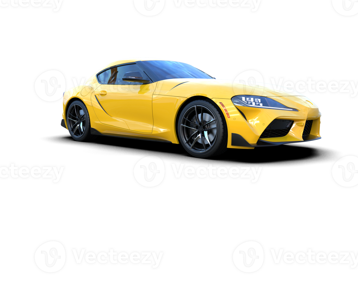 Realistic sport car isolated on background. 3d rendering - illustration png