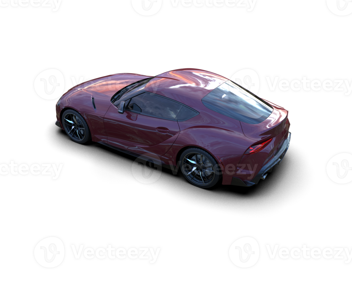 Realistic sport car isolated on background. 3d rendering - illustration png