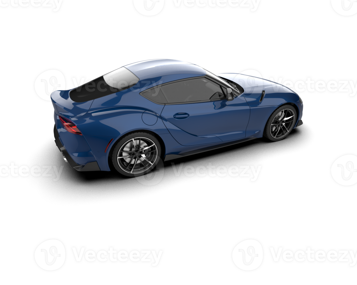 Realistic sport car isolated on background. 3d rendering - illustration png