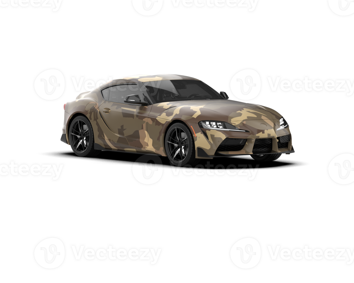 Realistic sport car isolated on background. 3d rendering - illustration png