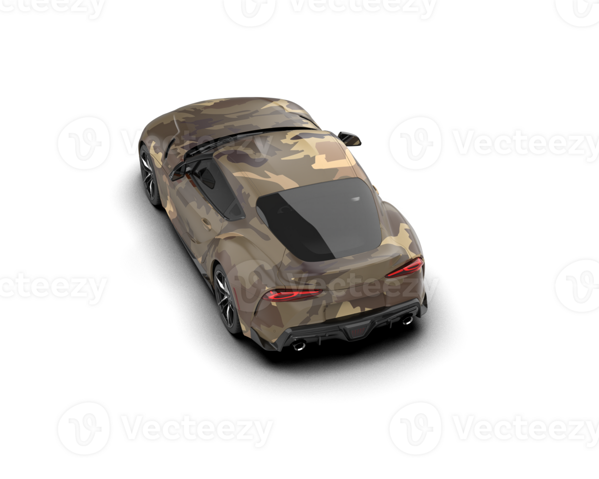 Realistic sport car isolated on background. 3d rendering - illustration png