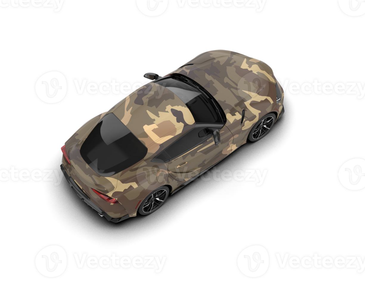 Realistic sport car isolated on background. 3d rendering - illustration png